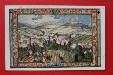 AK Wien Stadt / 1928 / Künstler Karte G F Schüle / Fest Postkarte 10 Deutschen Sängerbundesfestes / Ortsansicht